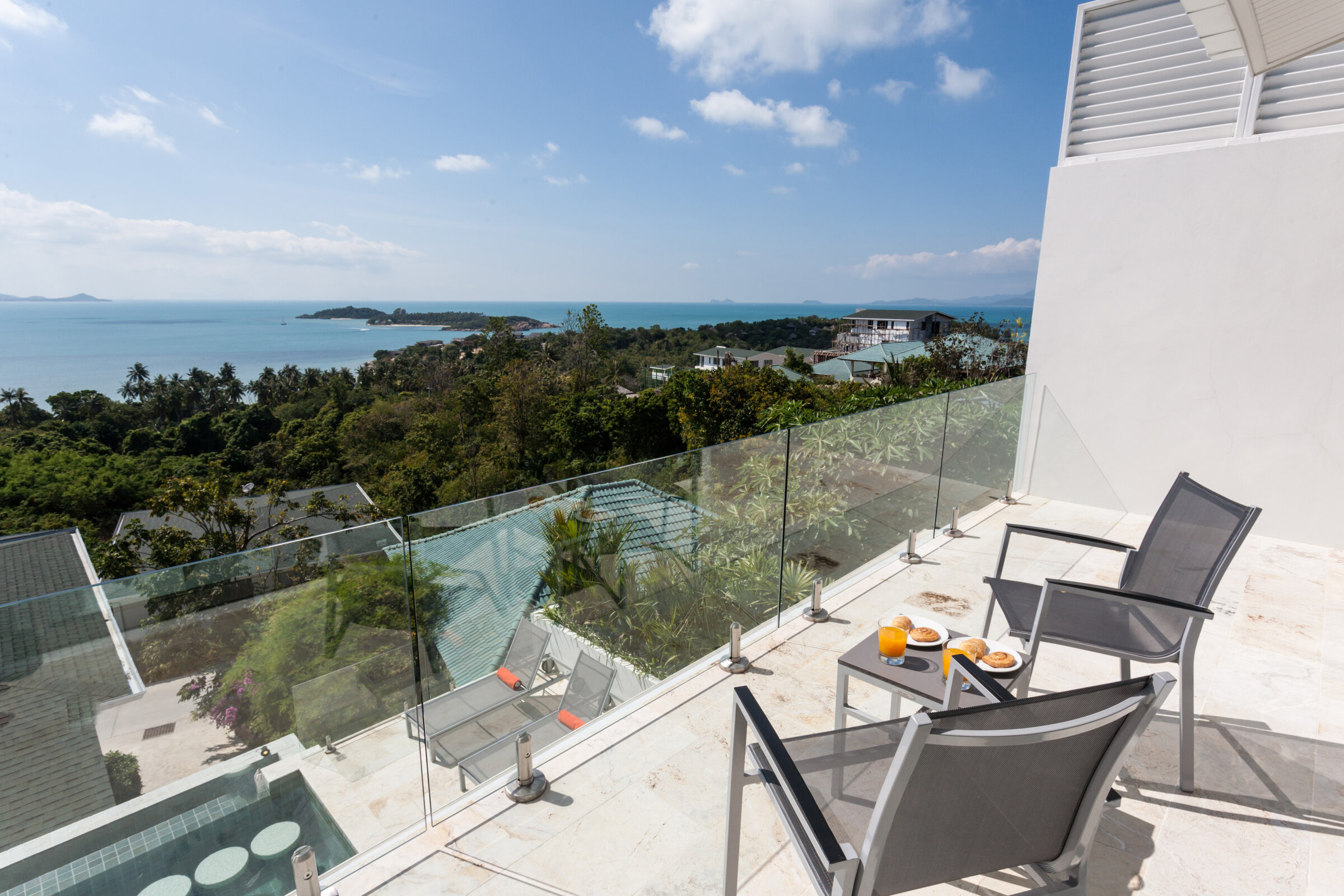 Villa Daizo master bedroom balcony perfect for breakfast with a view